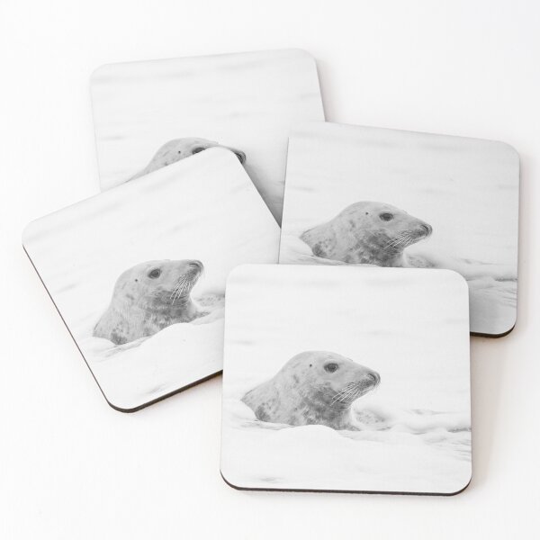 Item preview, Swimming seal in black and white designed and sold by cdkphotos.