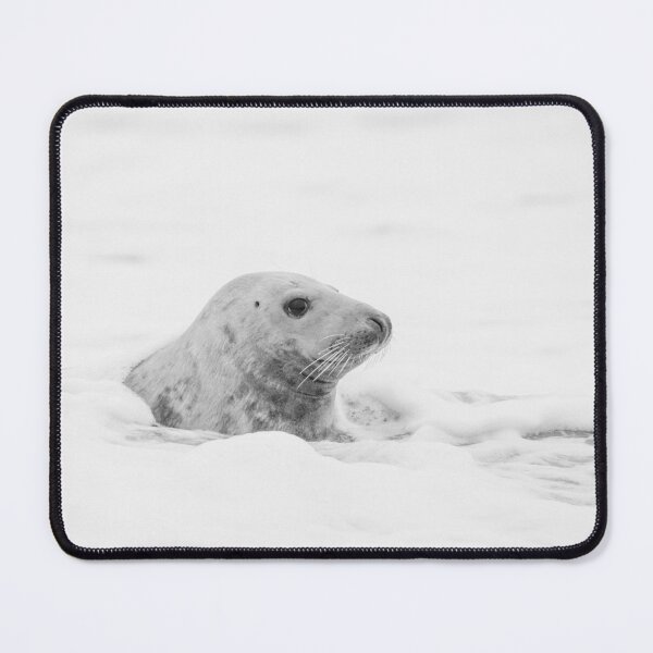 Item preview, Swimming seal in black and white designed and sold by cdkphotos.