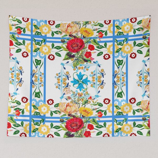 Item preview, Italian,Sicilian art,majolica,tiles,Flowers designed and sold by MariaMarinova.