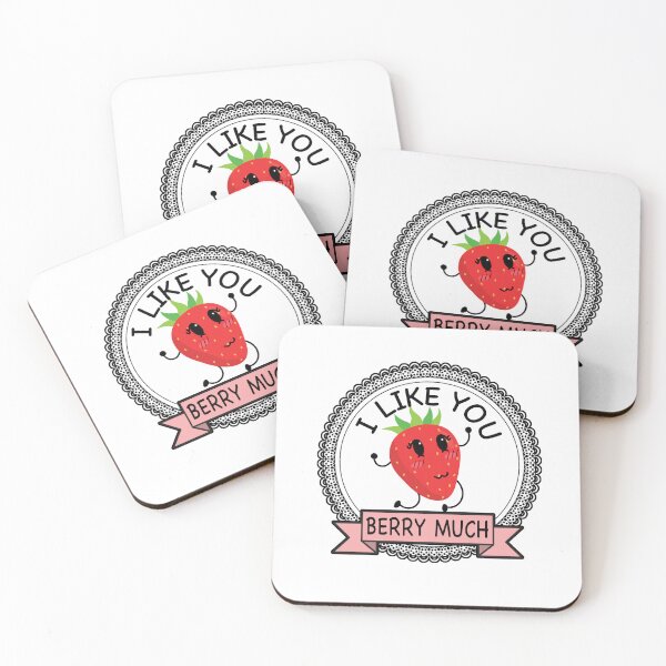 Item preview, I Like You BERRY Much Funny Gift for Valentine Lovers designed and sold by JooArtPrints  ★★★★★.