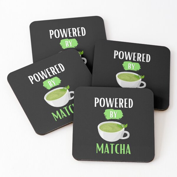 Item preview, Powered By Matcha Funny Matcha Green Tea Lover Gift designed and sold by lou731.
