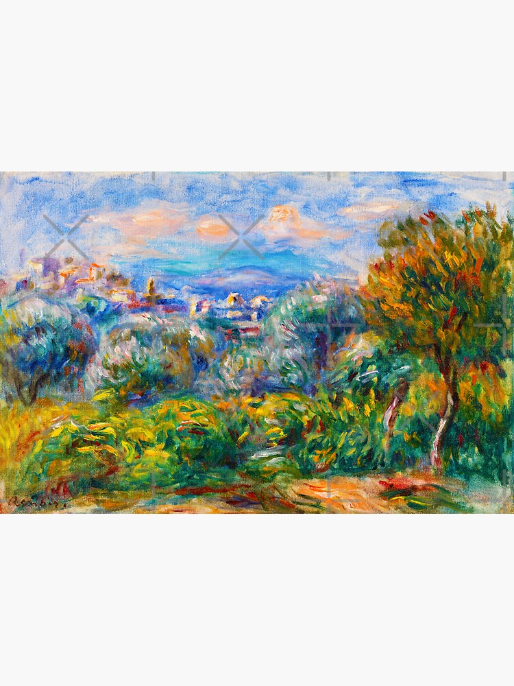Thumbnail 3 of 3, Sticker, PIERRE-AUGUSTE RENOIR HD - Landscape (Paysage) (1917) designed and sold by gologodesigns.