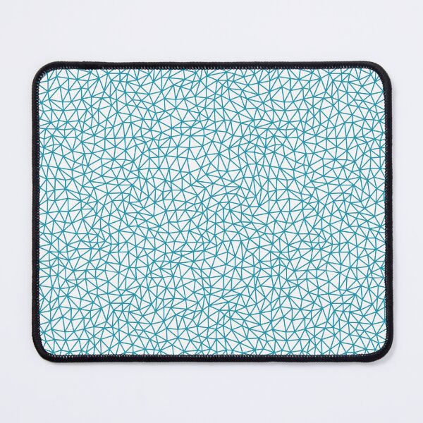 Item preview, Aqua and White Abstract Triangle Shape Pattern Pairs DE 2022 Popular Color Tropical Lagoon DE5781 designed and sold by ColorOfTheYears.