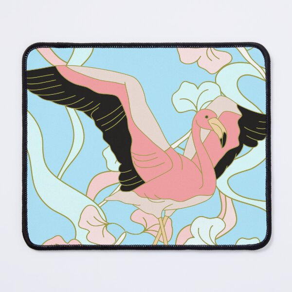 Item preview, flamingo with ginkgo designed and sold by FandomizedRose.