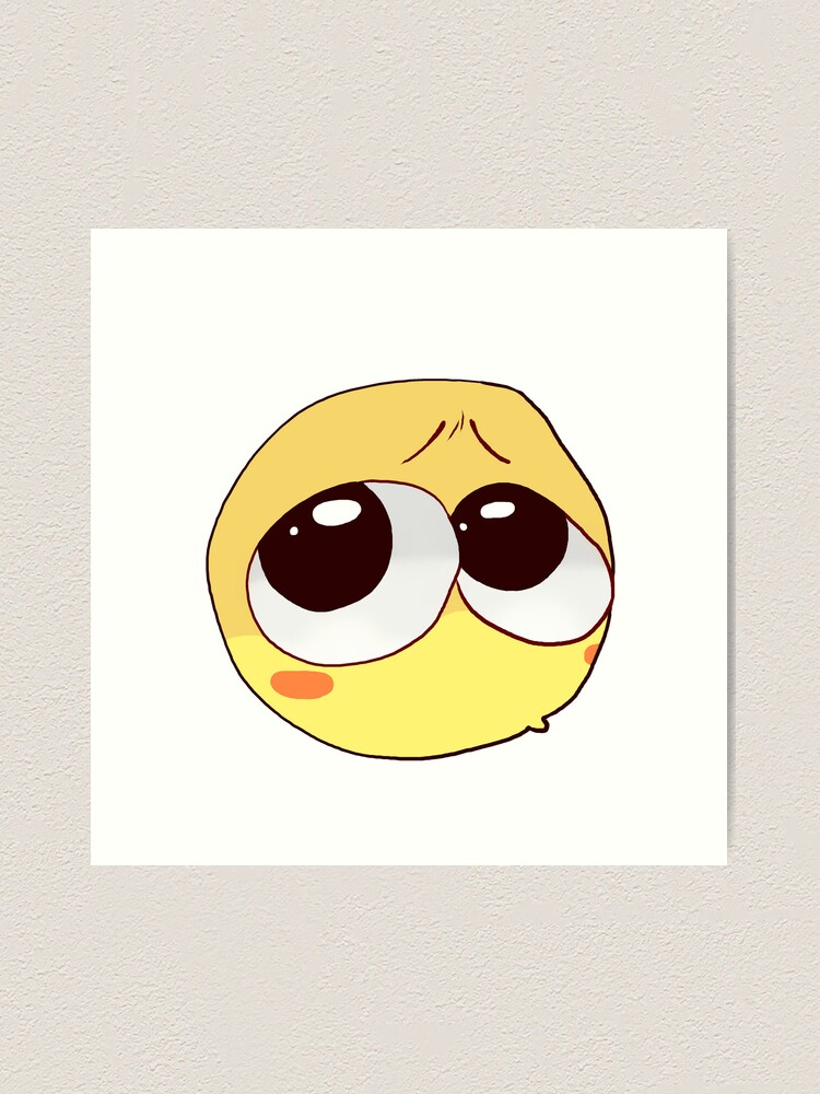 Cursed Emoji Crying Wall Art for Sale