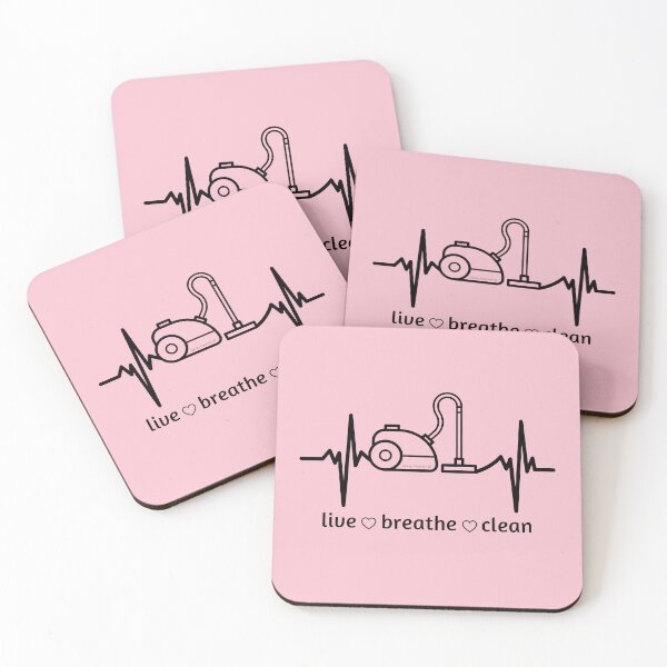 Item preview, Live Clean Breathe Inspirational Vacuum Housekeeping Fun designed and sold by SavvyCleaner.