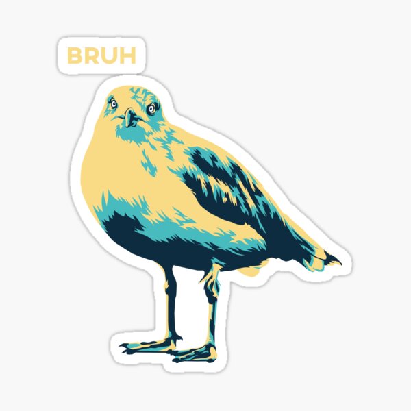 A seagull judging "bruh" Sticker
