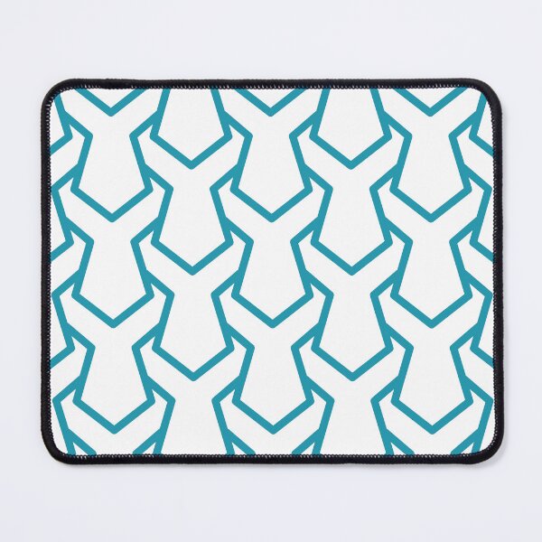 Item preview, Aqua and White Tessellation Line Pattern 11 Pairs DE 2022 Popular Color Tropical Lagoon DE5781 designed and sold by ColorOfTheYears.