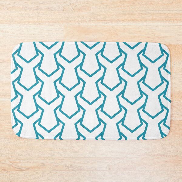 Item preview, Aqua and White Tessellation Line Pattern 11 Pairs DE 2022 Popular Color Tropical Lagoon DE5781 designed and sold by ColorOfTheYears.