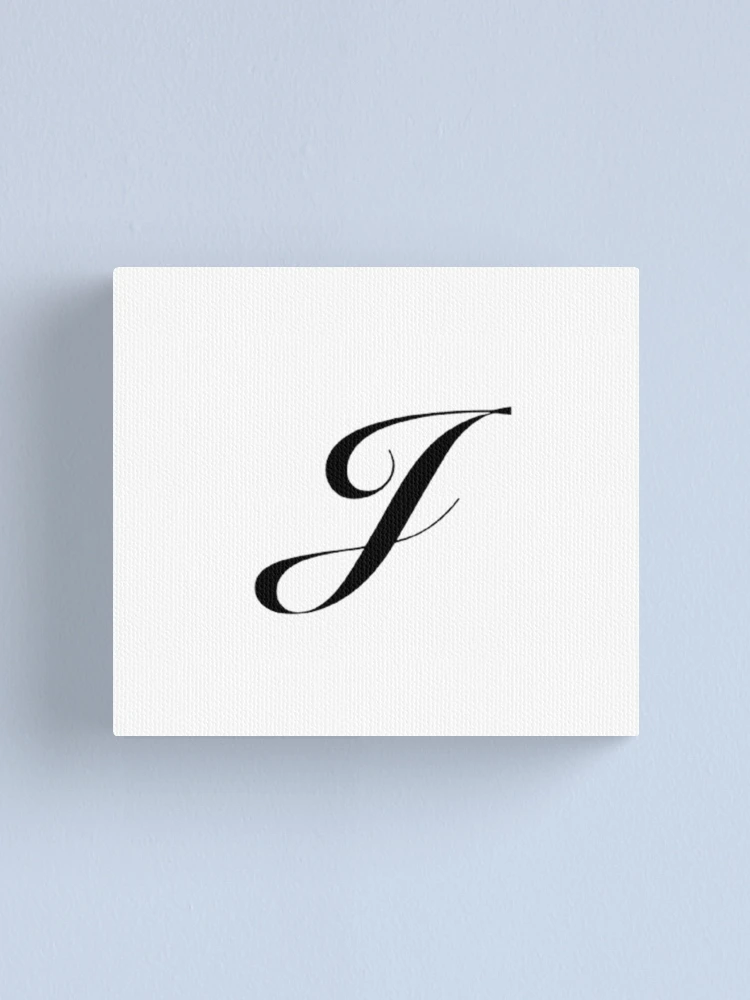 Big font letter J in cursive Canvas Print for Sale by ComfyCloud Redbubble