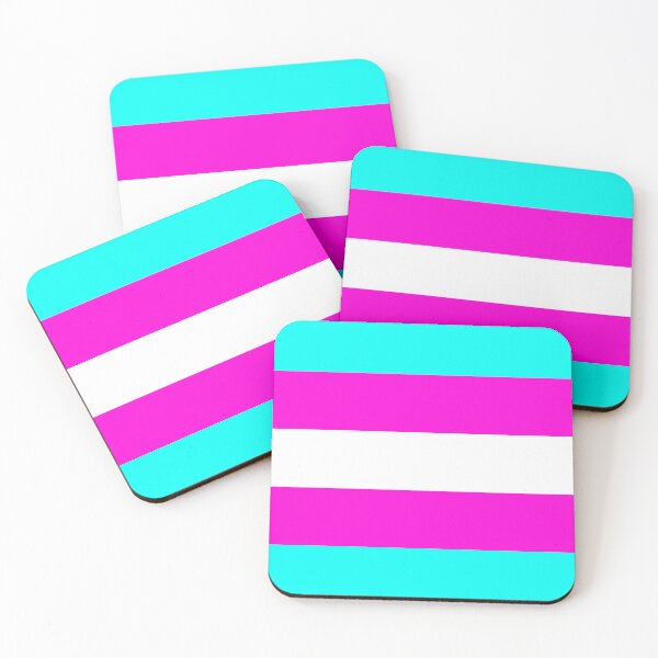 Item preview, Neon trans flag designed and sold by dishbug.