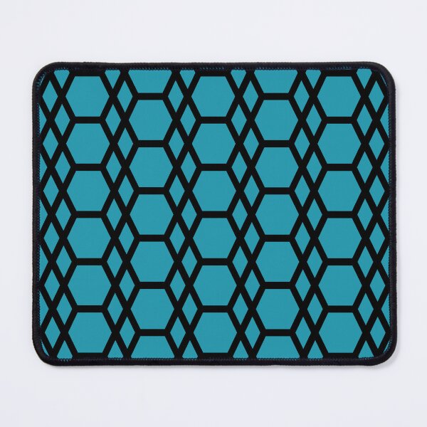 Item preview, Black and Aqua Tessellation Line Pattern 13 Pairs DE 2022 Popular Color Tropical Lagoon DE5781 designed and sold by ColorOfTheYears.