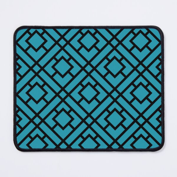 Item preview, Black and Aqua Tessellation Line Pattern 24 Pairs DE 2022 Popular Color Tropical Lagoon DE5781 designed and sold by ColorOfTheYears.