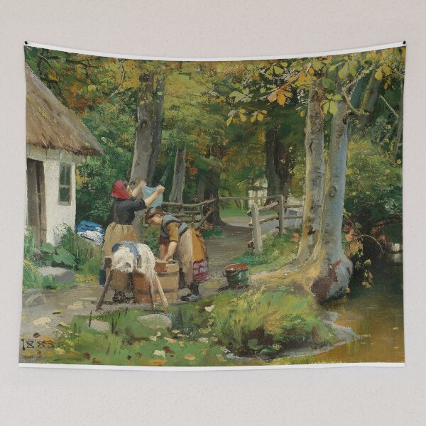Item preview, Washing Day (1883) Peder Mørk Mønsted designed and sold by Art Outlaws.
