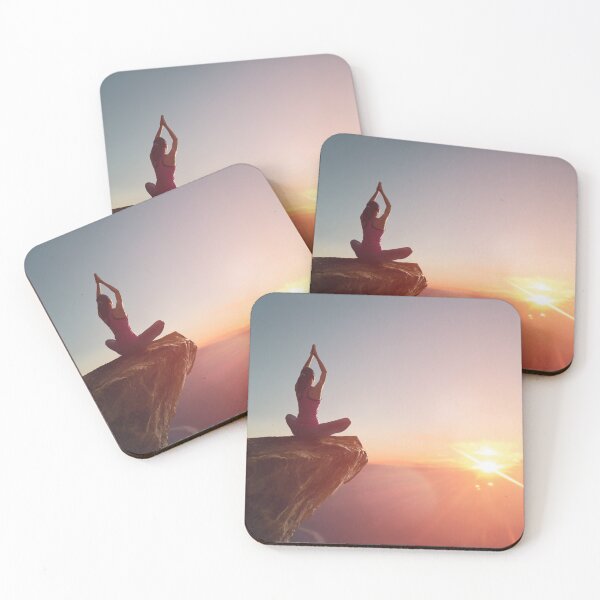 Item preview, Woman Practices Yoga. Yoga And Girl Aesthetic Novelty Design. Inspirational Scenery Art designed and sold by Silver Medal.