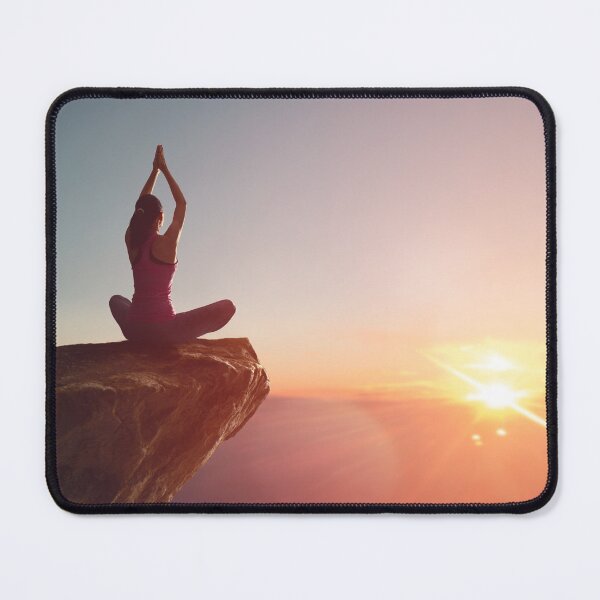 Item preview, Woman Practices Yoga. Yoga And Girl Aesthetic Novelty Design. Inspirational Scenery Art designed and sold by Silver Medal.
