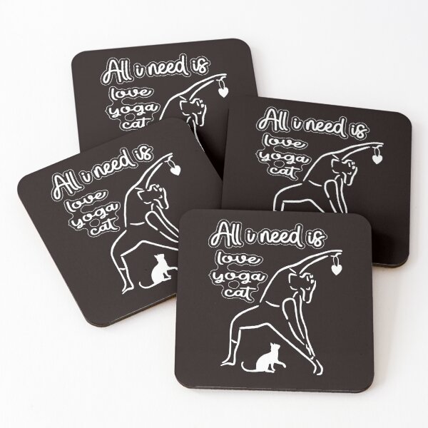 Item preview, All i need is love and yoga and cat  designed and sold by fricostyle.