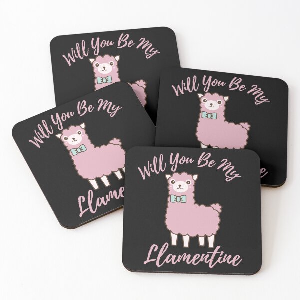 Item preview, Will You Be My Llamentine : funny Valentine quote for couples,llama lover designed and sold by Miaberzo.