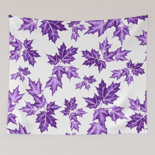 Item preview, Purple Maple Leaves pattern design - flower and leave pattern designed and sold by asprse.