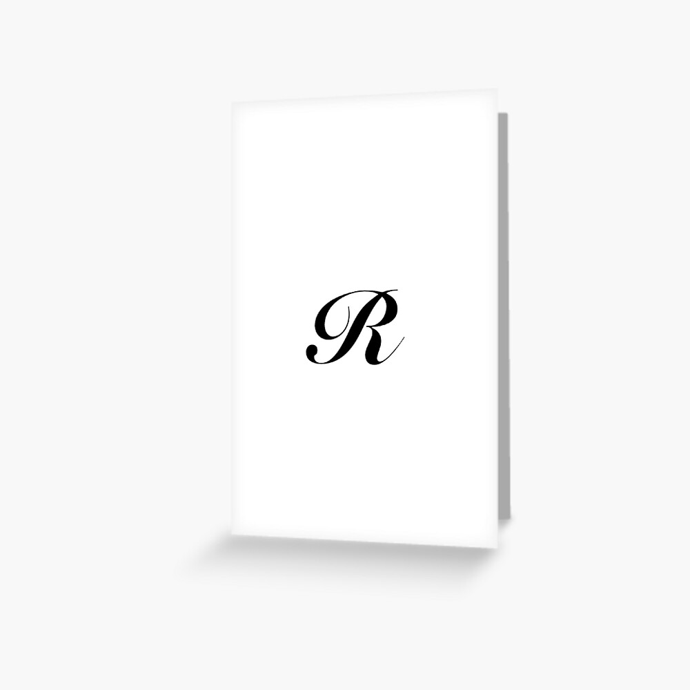 letter-r-in-big-cursive-font-greeting-card-for-sale-by-comfycloud