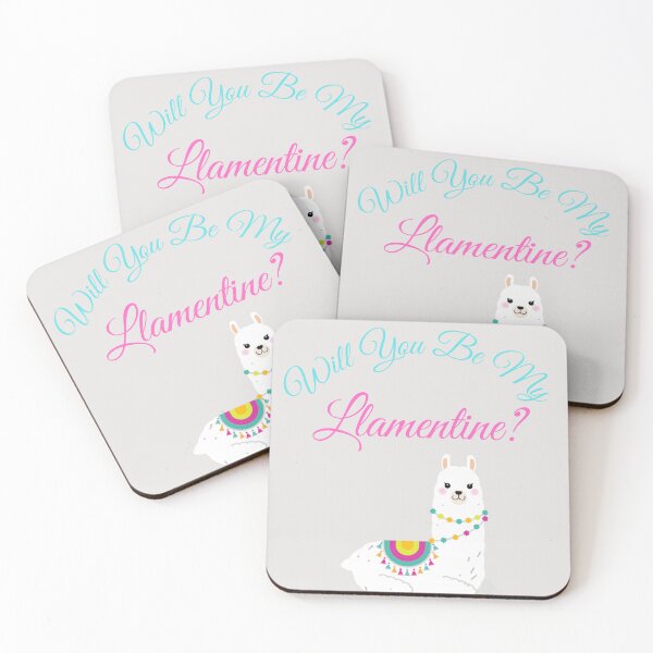 Item preview, Will You Be My Llamentine : funny Valentine quote for couples,llama lover designed and sold by Miaberzo.