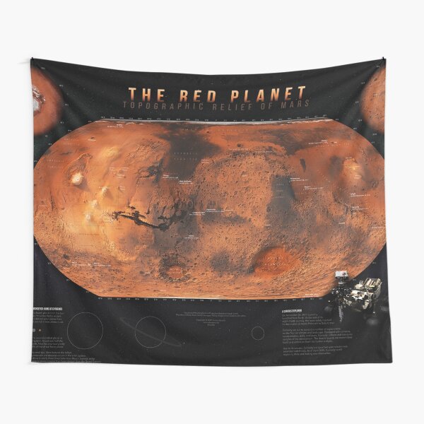 Item preview, The Red Planet: Topographic Relief of Mars designed and sold by jscarto.