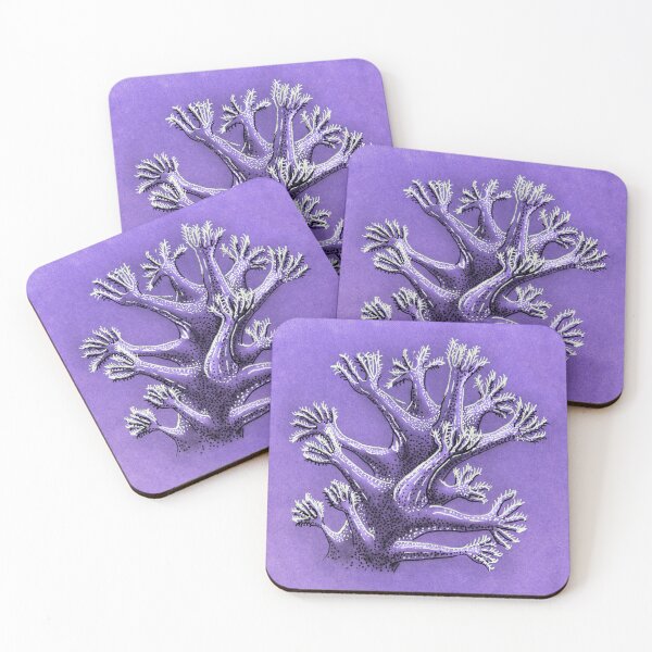 Item preview, Coral Reef Purple Line And Dots Marine Biology Drawing  designed and sold by Boriana Giormova.
