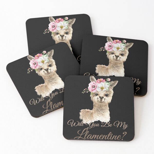 Item preview, Will You Be My Llamentine : funny Valentine quote for couples,llama lover designed and sold by Miaberzo.