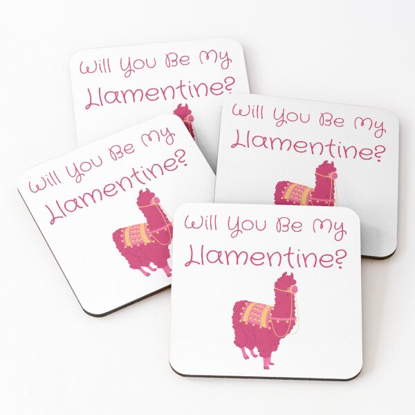 Item preview, Will You Be My Llamentine : funny Valentine quote for couples,llama lover designed and sold by Miaberzo.