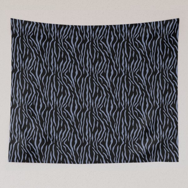 Aperçu de l'œuvre Black and Blue Tiger Stripes Pattern Pairs DE 2022 Popular Color Enchanting Sky DE5900 créée et vendue par ColorOfTheYears.
