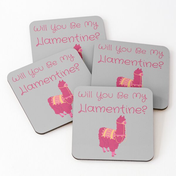 Item preview, Will You Be My Llamentine : funny Valentine quote for couples,llama lover designed and sold by Miaberzo.