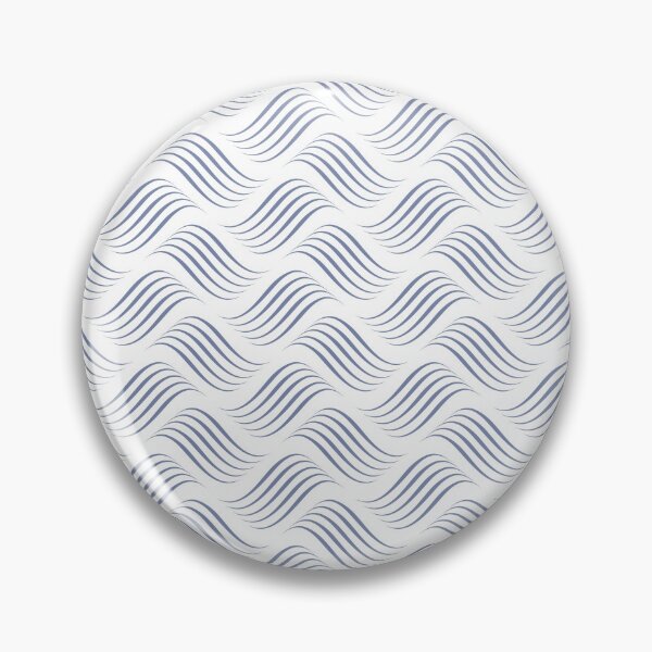 Item preview, Blue and White Wavy Tessellation Line Pattern Pairs DE 2022 Popular Color Enchanting Sky DE5900 designed and sold by ColorOfTheYears.