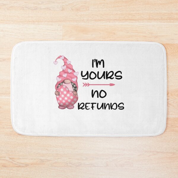 Item preview, Im Yours No Refunds, Plaid Valentines Gnome designed and sold by SportyDogShop.