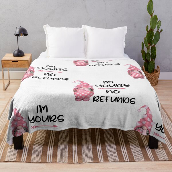 Item preview, Im Yours No Refunds, Plaid Valentines Gnome designed and sold by SportyDogShop.