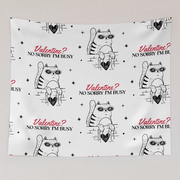 Item preview, Valentine Im Too Busy, My Kitty Is My Valentine designed and sold by SportyDogShop.