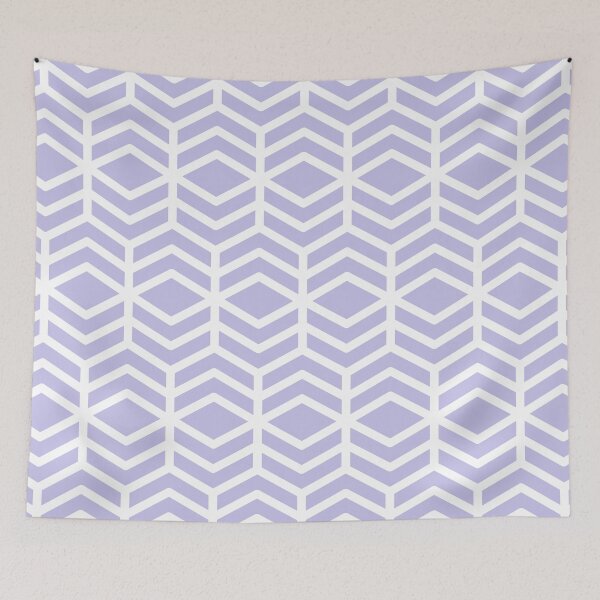 Artikelvorschau, White and Purple Geometric Chevron Line Pattern Pairs DE 2022 Popular Color Violet Gems DE5940 entworfen und verkauft von ColorOfTheYears.