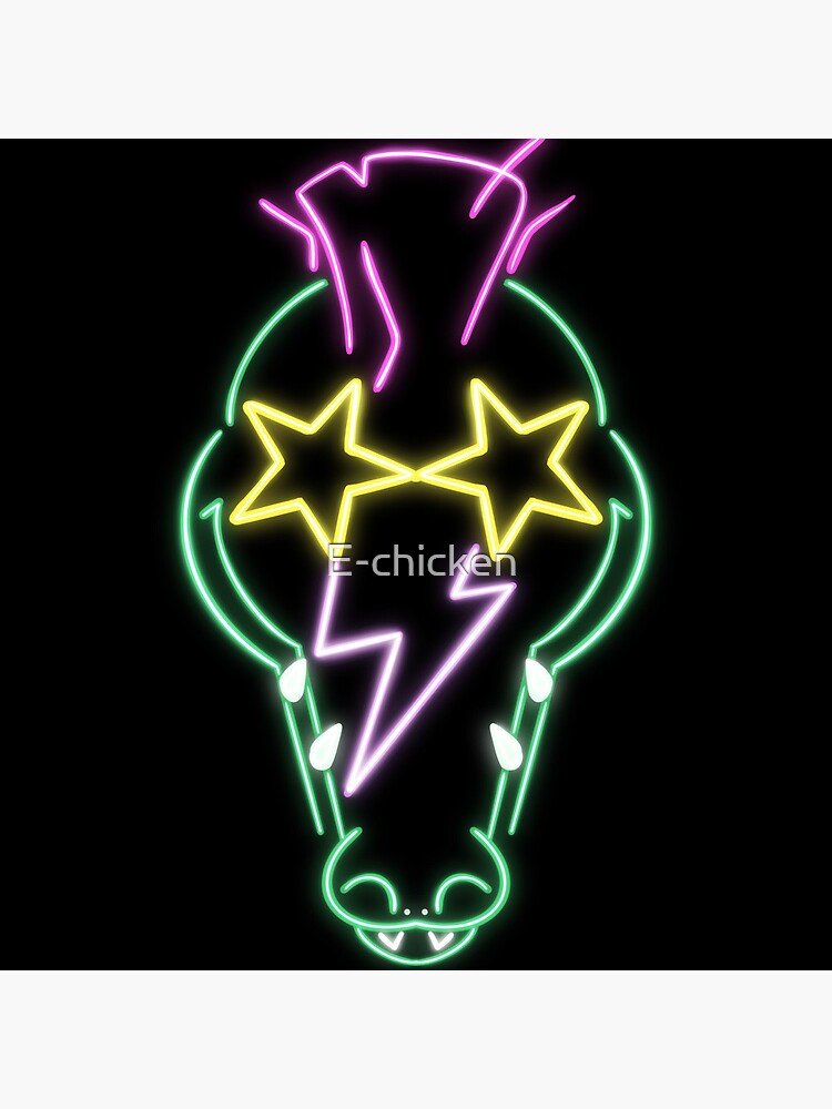 Chicas Neon Sign, Vintage Gamer Tin Poster