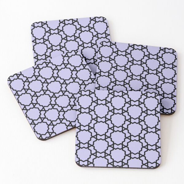 Item preview, Black and Purple Overlapping Shape Tile Pattern Pairs DE 2022 Popular Color Violet Gems DE5940 designed and sold by ColorOfTheYears.