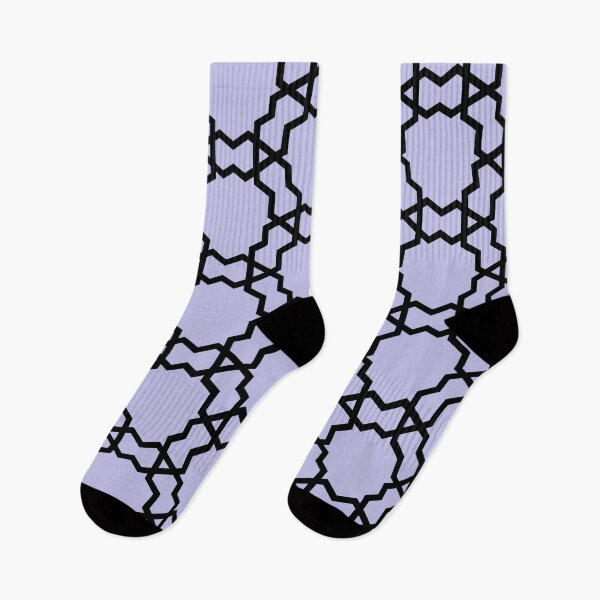 Item preview, Black and Purple Overlapping Shape Tile Pattern Pairs DE 2022 Popular Color Violet Gems DE5940 designed and sold by ColorOfTheYears.