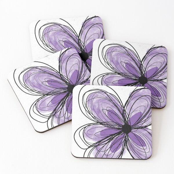 Item preview, Fun Flower Purple and White designed and sold by art64.