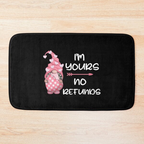 Item preview, Im Yours No Refunds, Plaid Valentines Gnome designed and sold by SportyDogShop.