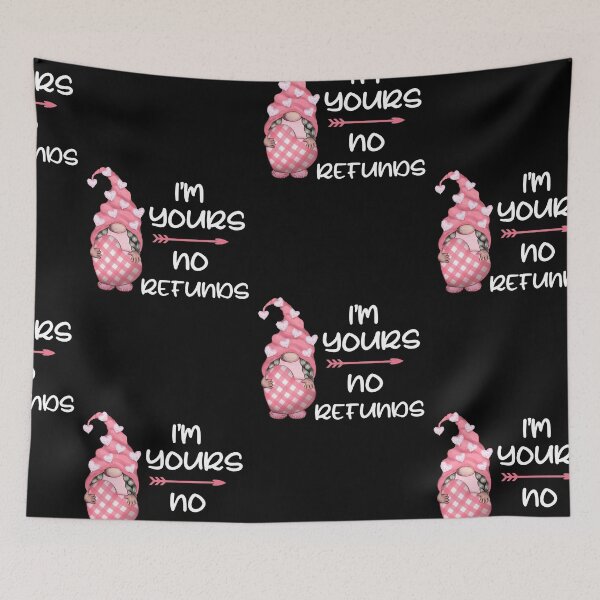 Item preview, Im Yours No Refunds, Plaid Valentines Gnome designed and sold by SportyDogShop.