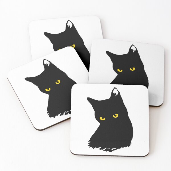 Item preview, Black Cat with Yellow Eyes designed and sold by Owlies-Barn.