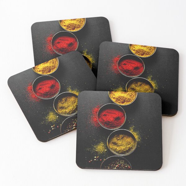 Item preview, Colorful spices — Food kitchen blackboard, photo art designed and sold by GreekTavern1979.