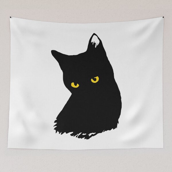 Item preview, Black Cat with Yellow Eyes designed and sold by Owlies-Barn.