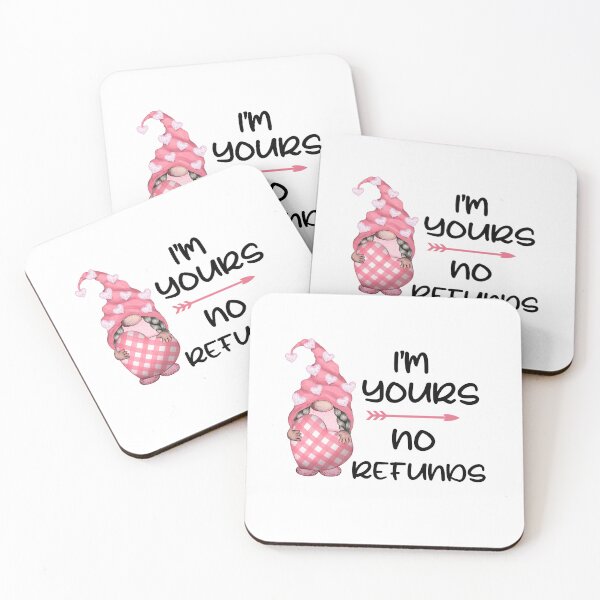 Item preview, Im Yours No Refunds, Plaid Valentines Gnome designed and sold by SportyDogShop.