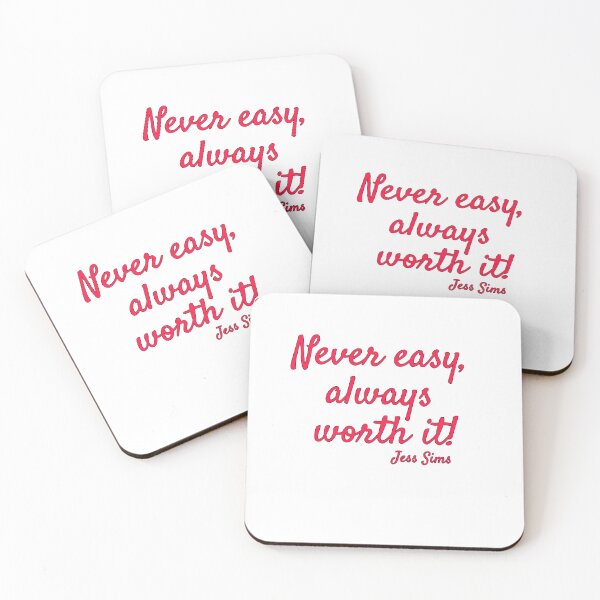 Item preview, Never easy, always worth it! Best quote from your favorite spinning instructor designed and sold by AnnaCopaCabanna.