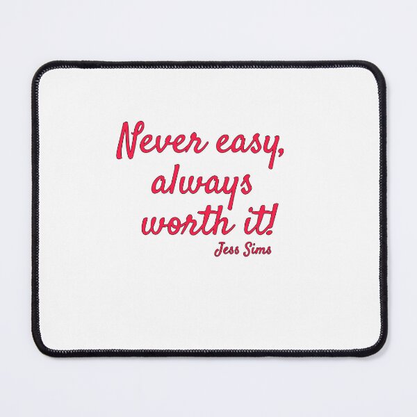Item preview, Never easy, always worth it! Best quote from your favorite spinning instructor designed and sold by AnnaCopaCabanna.