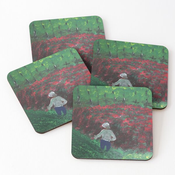 Item preview, Man Admiring a Field of Flowers designed and sold by dkirenga.