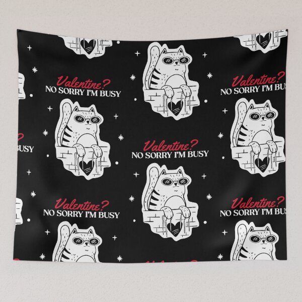 Item preview, Valentine Im Too Busy, My Kitty Is My Valentine designed and sold by SportyDogShop.